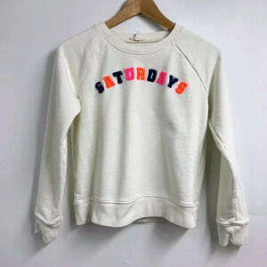 Crew‎ cuts Girl's Saturdays Crew Neck Long Sleeve Cotton Sweatshirt Size L